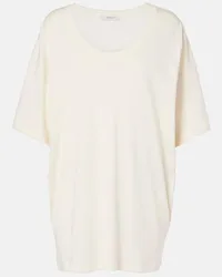 Christophe Lemaire T-shirt in jersey di cotone a coste Bianco