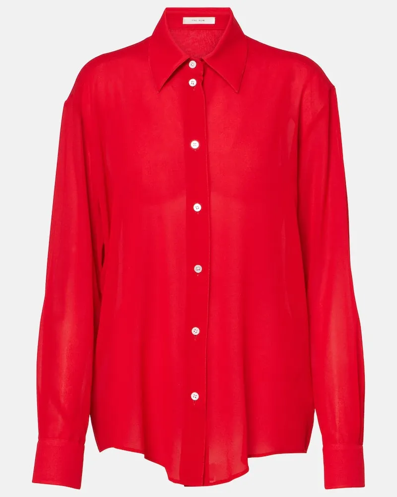 The Row Camicia Elia in misto seta Rosso