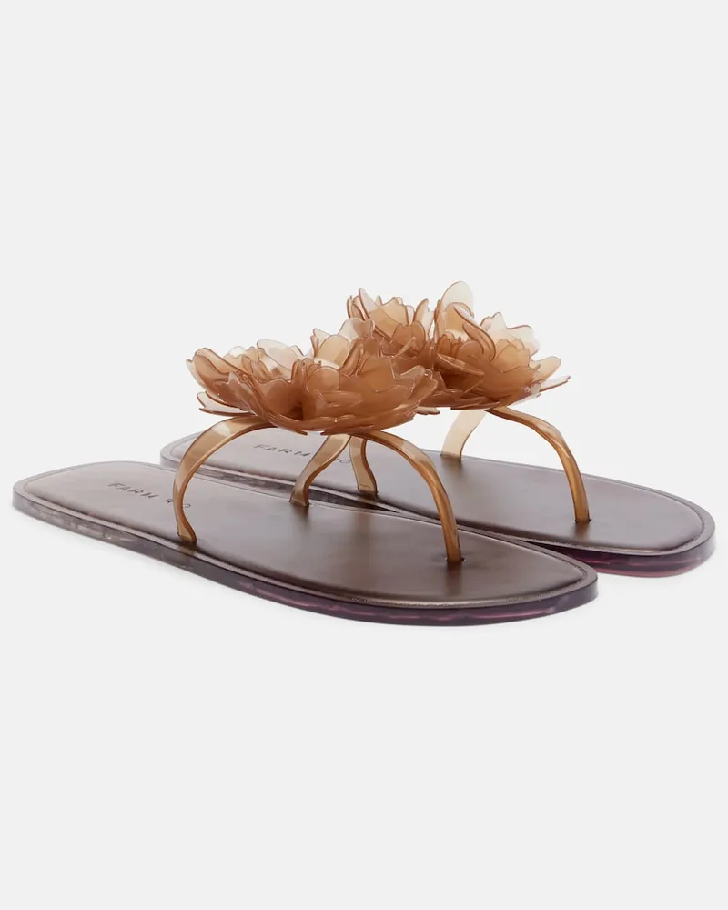 FARM Rio Sandali infradito con stampa floreale Marrone