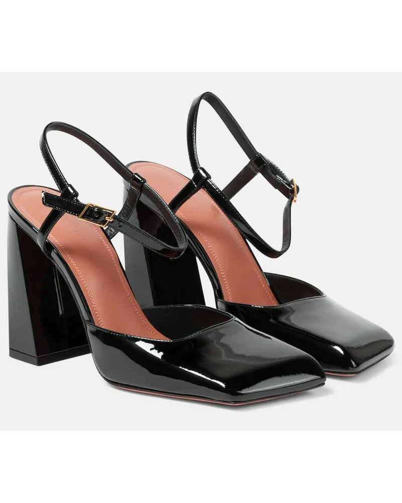 Amina Muaddi Pumps Charlotte 95 in vernice Nero