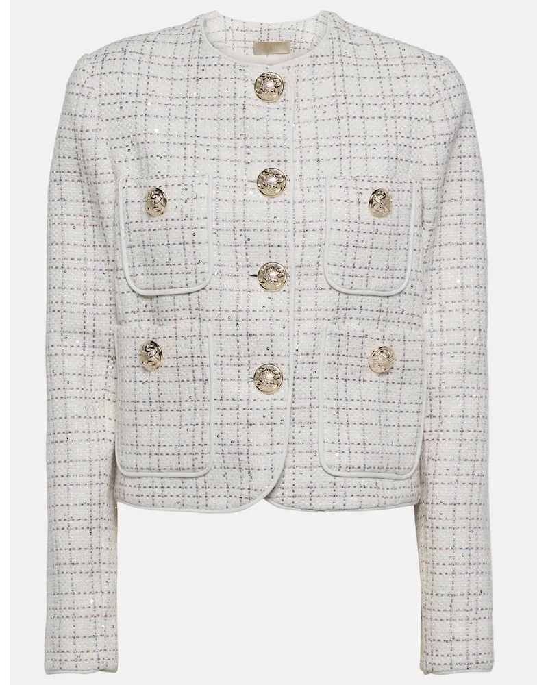 Elie Saab Giacca in tweed di misto seta Bianco