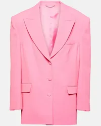 Magda Butrym Blazer monopetto in misto seta Rosa