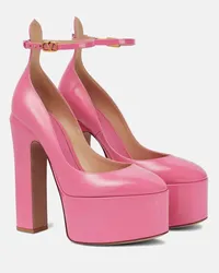 Valentino Garavani Pumps Tan-Go in vernice con plateau Rosa