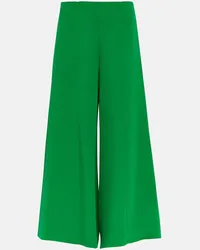 Valentino Garavani Pantaloni culottes in seta a vita media Verde