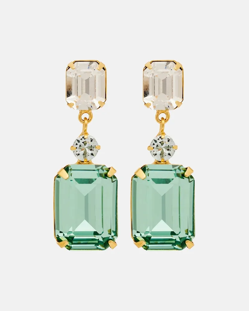 Jennifer Behr Orecchini Justine placcati oro Verde