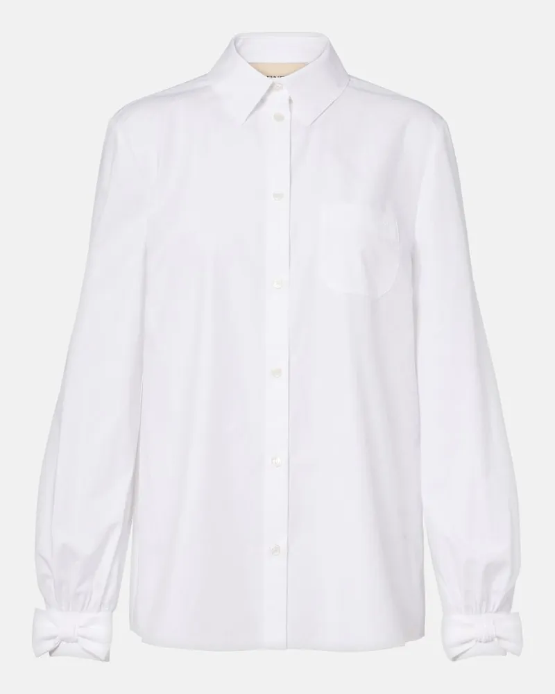 Valentino Garavani Camicia in popeline di cotone Bianco