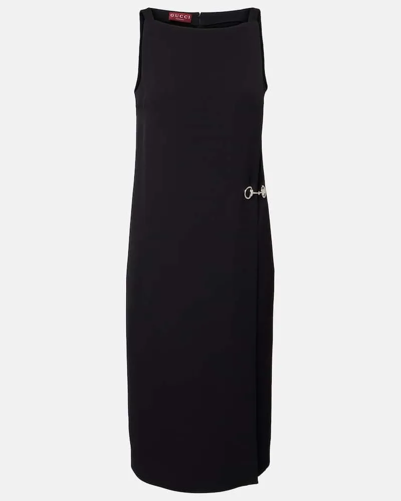 Gucci Abito midi in raso Nero