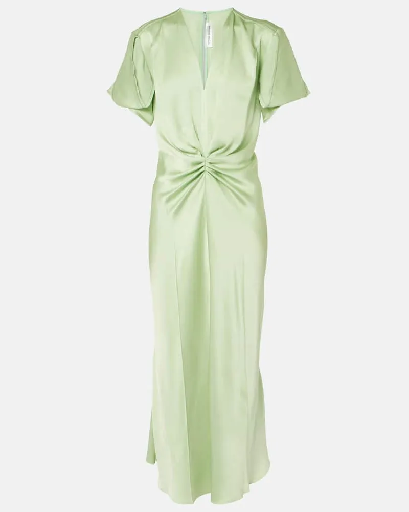 Victoria Beckham Abito midi in crÃªpe di raso Verde