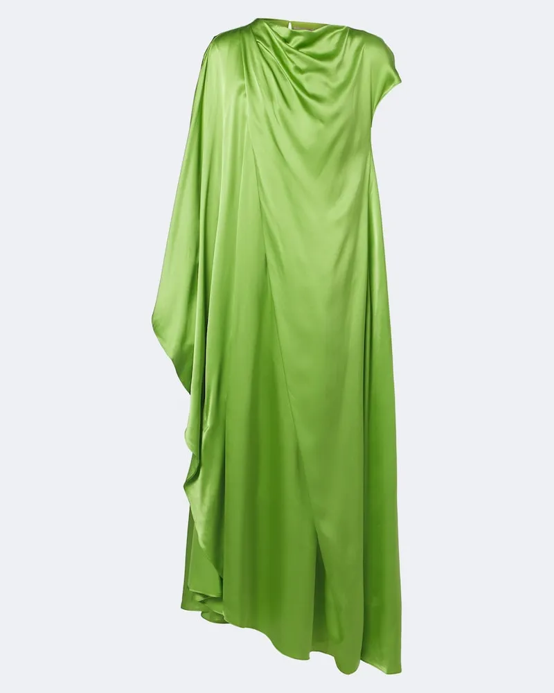 Roksanda Ilincic Abito lungo Hiba in satin di seta Verde
