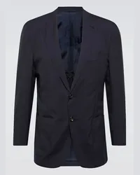 Kiton Blazer monopetto in lana Blu