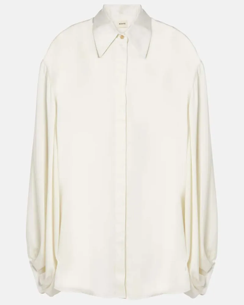 KHAITE Camicia Bam in chiffon Bianco