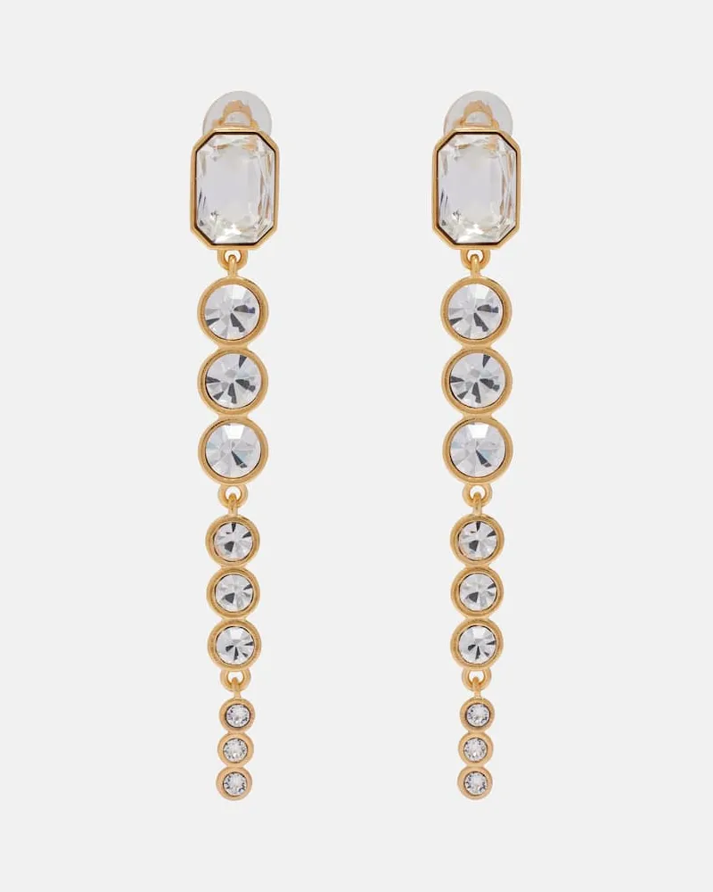 Oscar de la Renta Orecchini a clip con cristalli Oro