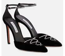 Pumps Audace Crystal 105 in velluto