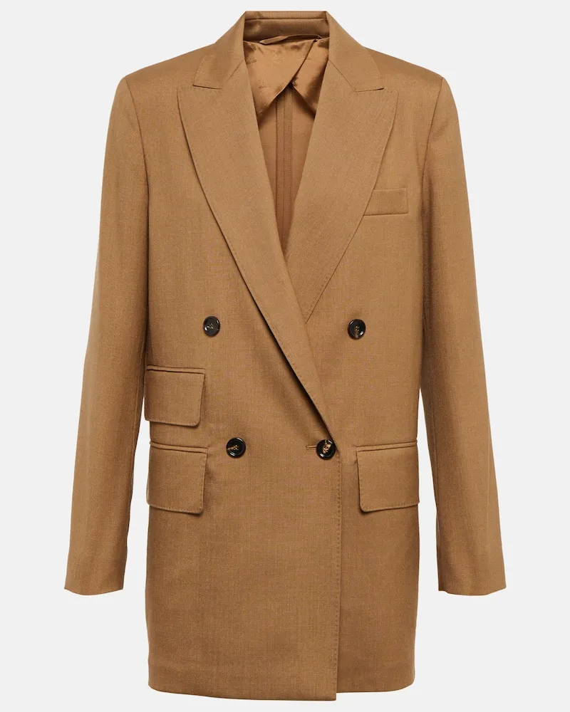 Max Mara Blazer Luglio in lana, mohair e seta Marrone