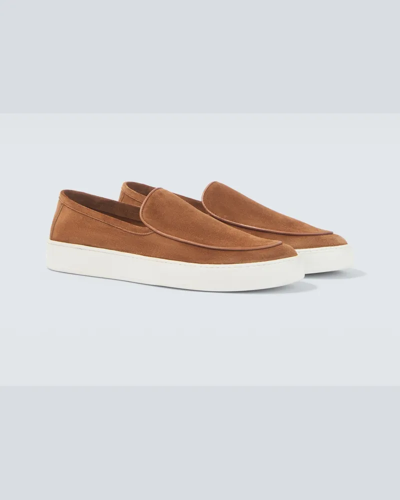 Frescobol Carioca Mocassini Vela in suede Marrone