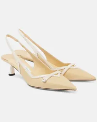 Jimmy Choo Pumps slingback Amita 45 in rafia Beige