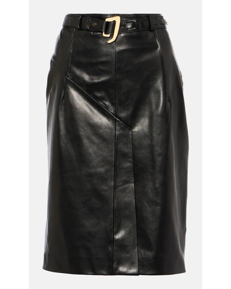 Tom Ford Gonna midi in pelle Nero