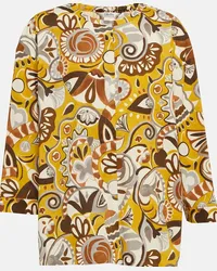 Max Mara Blusa Ilenia in misto cotone con stampa Multicolore