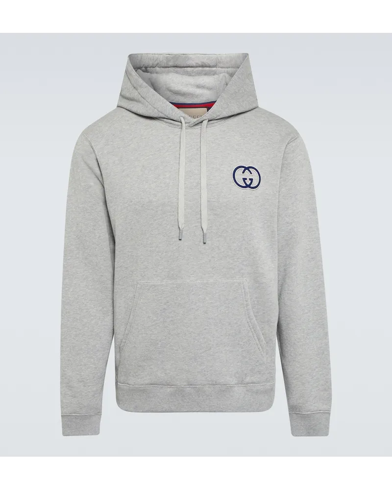 Gucci Felpa GG in jersey di cotone Grigio