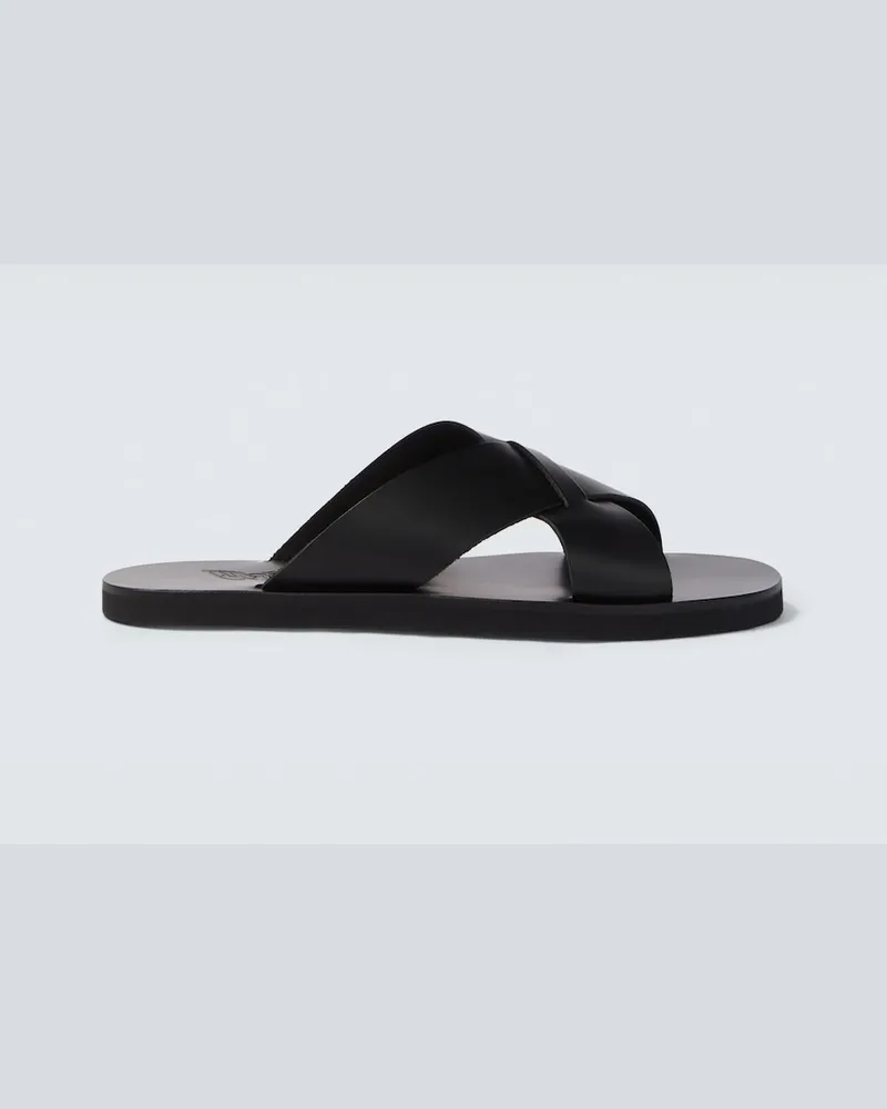 Ancient Greek Sandals Sandali Bios in pelle Nero