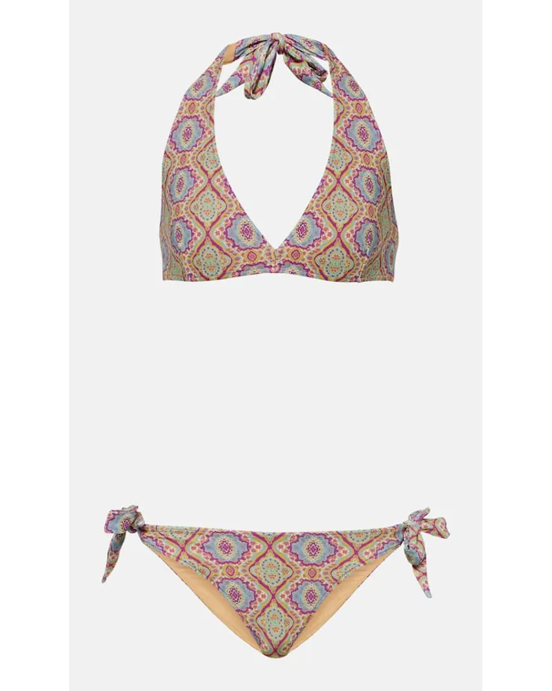 Etro Bikini con stampa e scollo allâamericana Blu