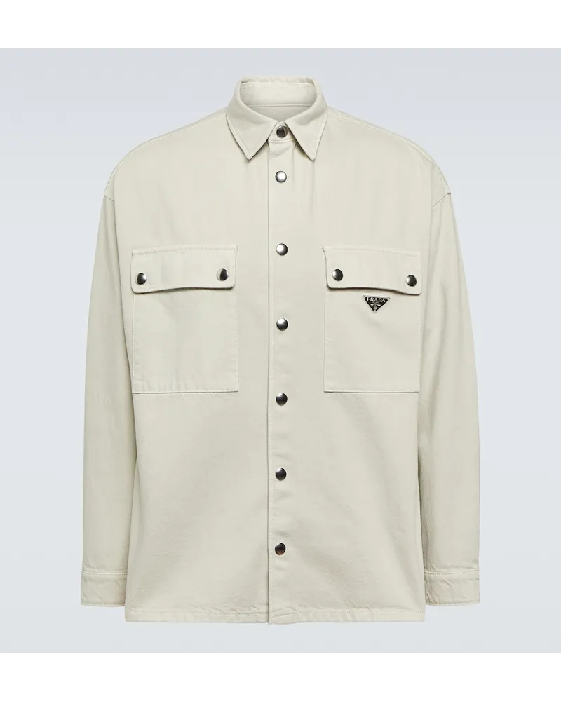 Prada Giacca camicia di jeans Neutro