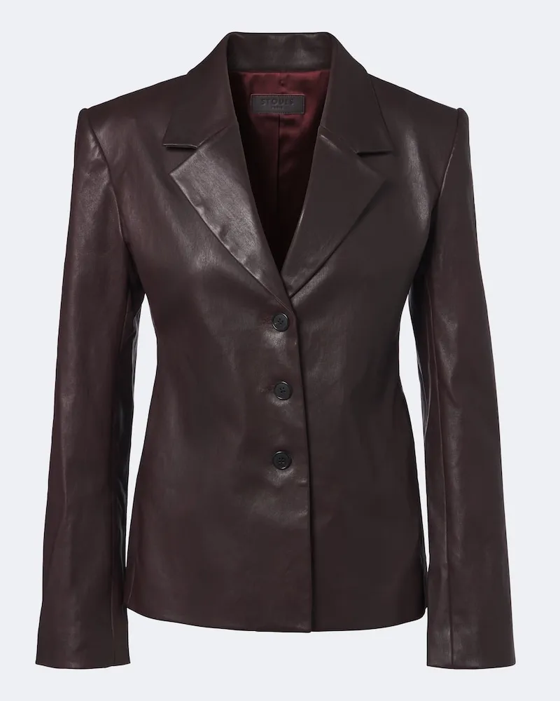 Stouls Blazer Helly in pelle Borgogna