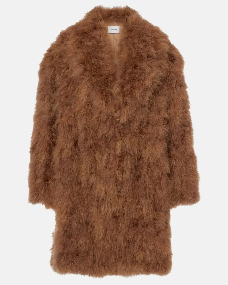 Yves Salomon Cappotto in piuma Marrone