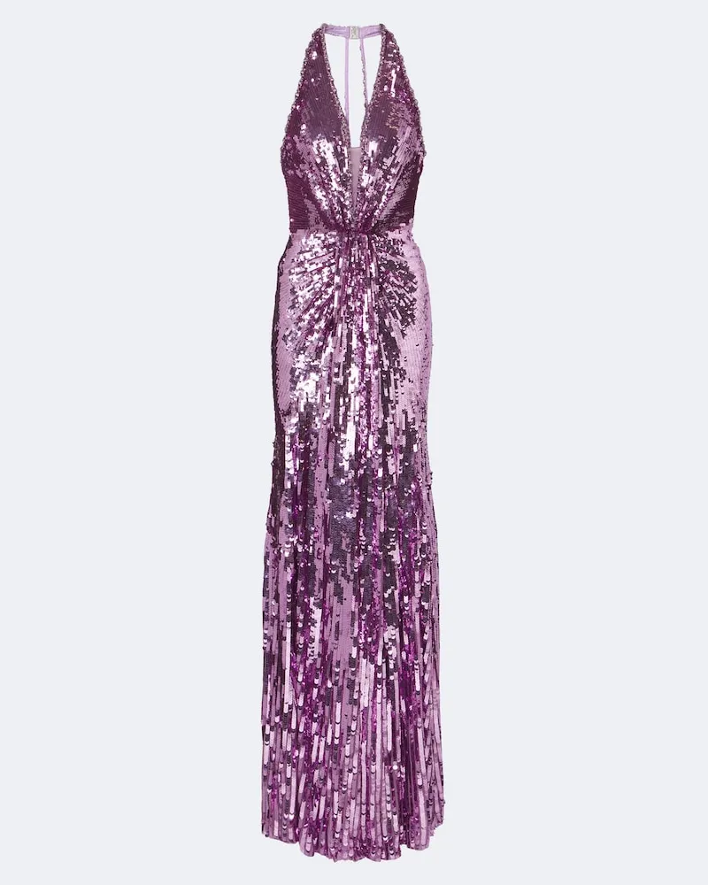 Jenny Packham Abito lungo Lisette Viola