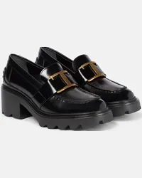 TOD'S Mocassini in pelle con platform Nero