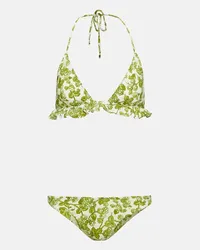 Etro Bikini con stampa e volant Multicolore