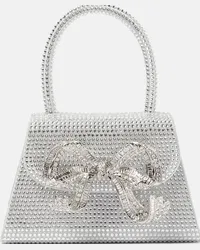 Self-Portrait Borsa The Bow Micro Argento