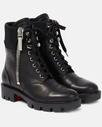 Christian Louboutin Anfibi En Hiver Lug in pelle Nero