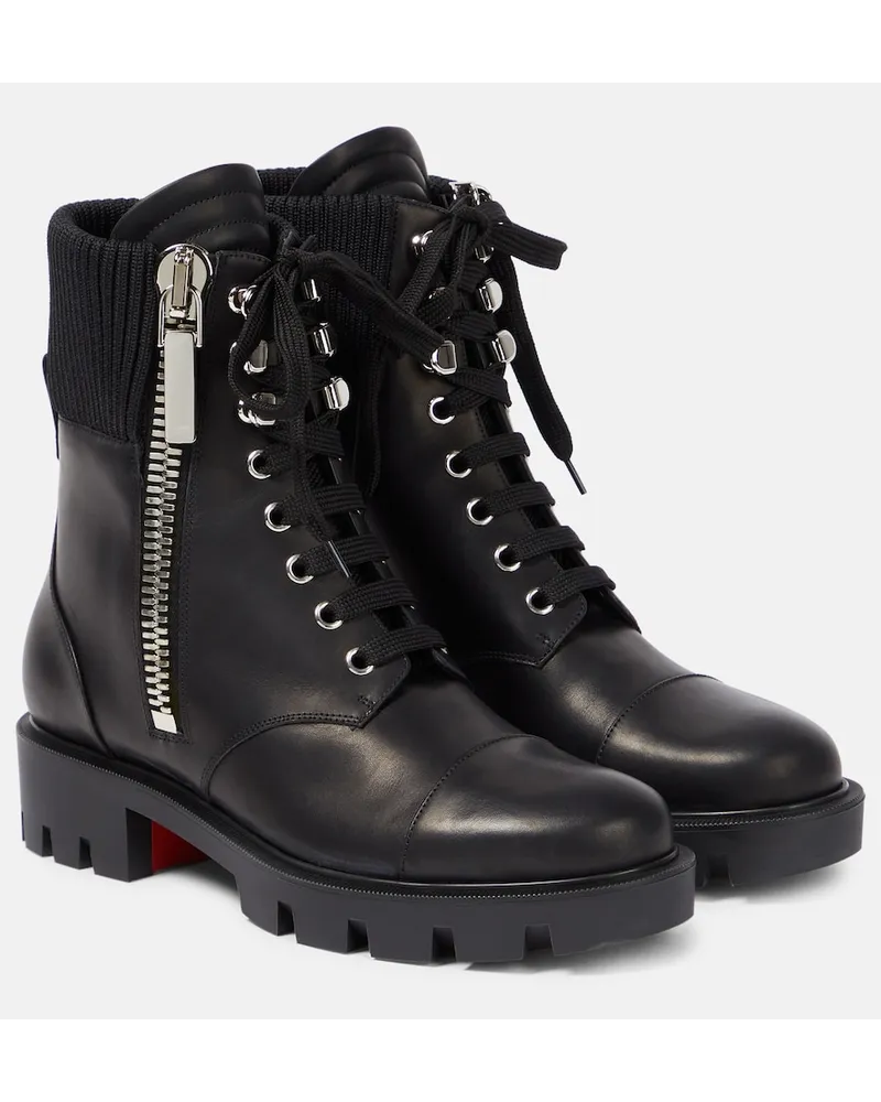 Christian Louboutin Anfibi En Hiver Lug in pelle Nero