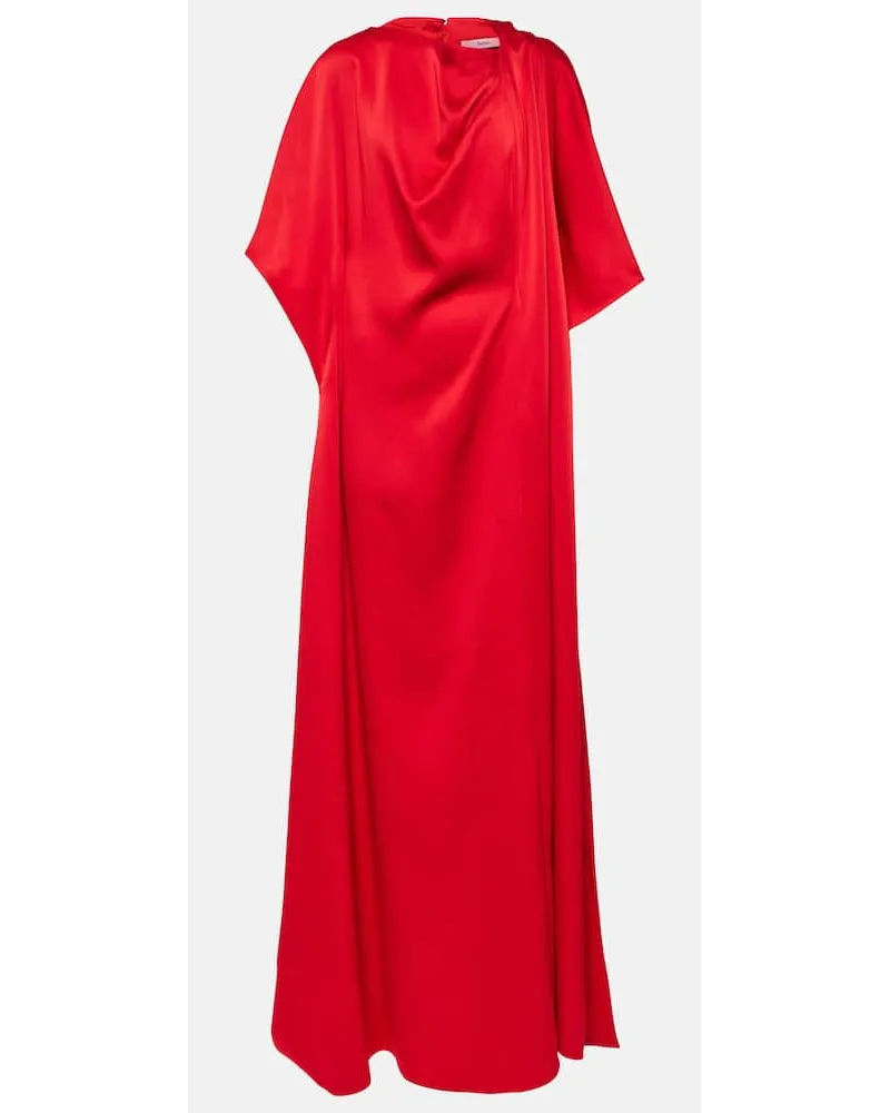 Safiyaa Abito lungo Reda in raso Rosso