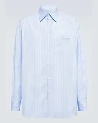 Valentino Garavani Camicia in cotone a righe Blu