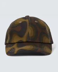 Dries van Noten Cappello da baseball in cotone Verde