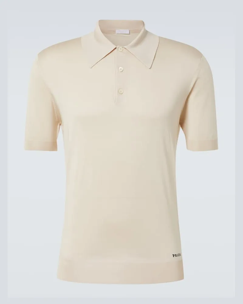 Prada Polo in seta Bianco