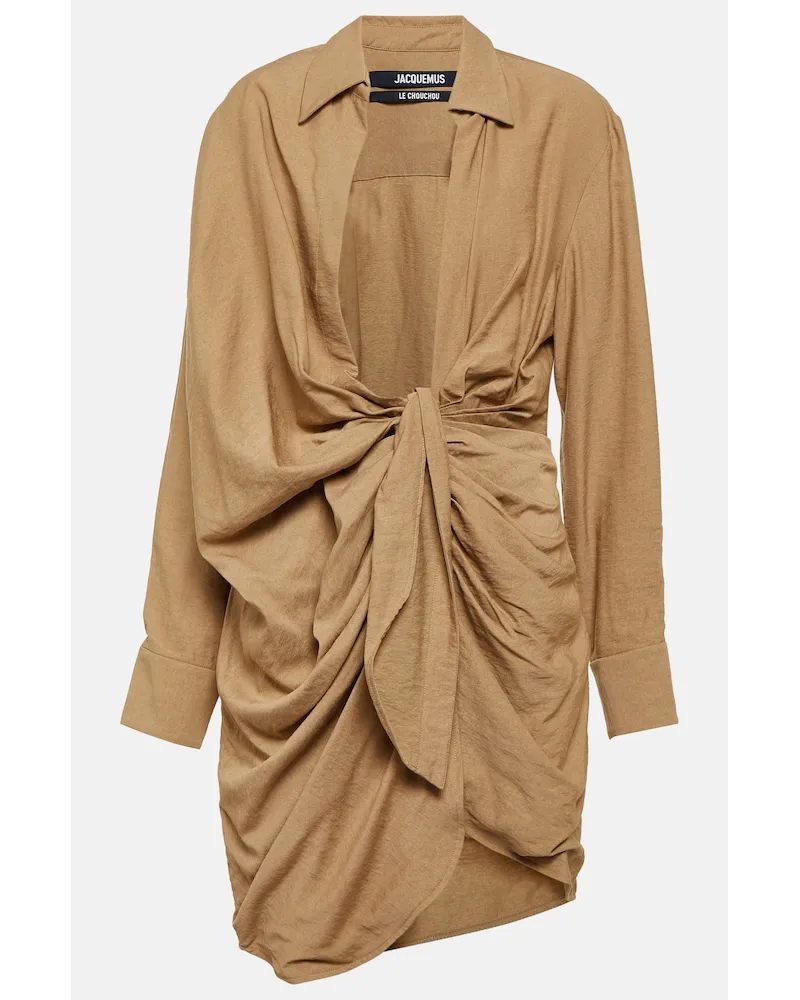 Jacquemus Miniabito La Robe Bahia drappeggiato Beige