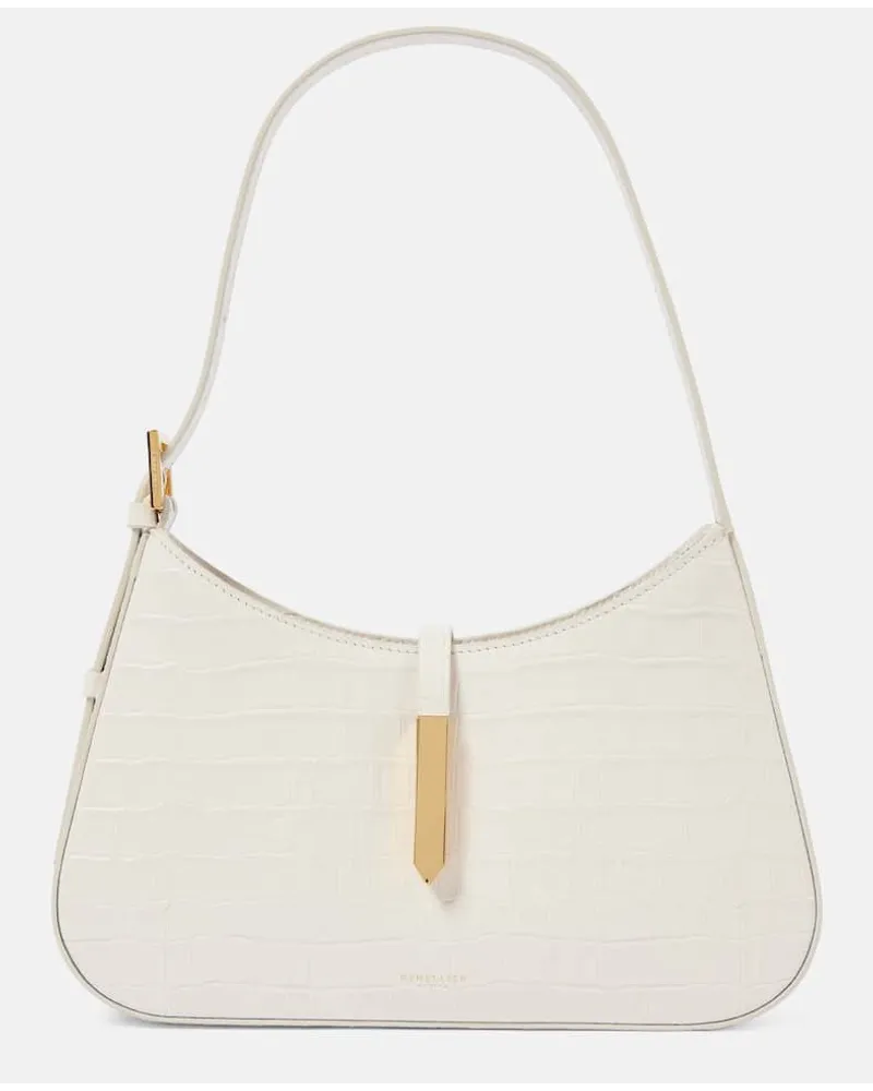 DeMELLIER Borsa a spalla Tokyo in pelle stampata Bianco