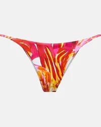 Louisa Ballou Slip bikini Mini Ring con stampa Multicolore