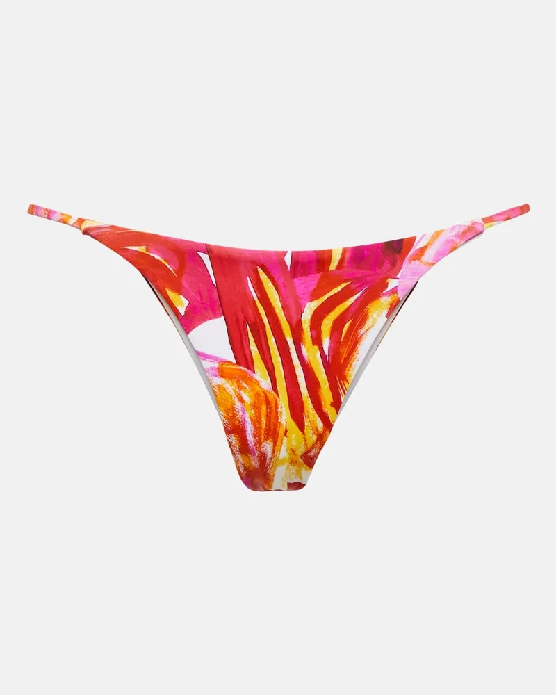 Louisa Ballou Slip bikini Mini Ring con stampa Multicolore