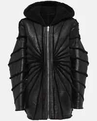 Rick Owens Giacca reversibile in pelle e shearling Nero