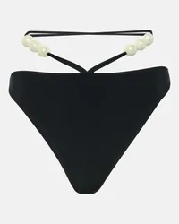 Magda Butrym Slip bikini con perline Nero