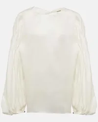 KHAITE Blusa Quico in seta Bianco