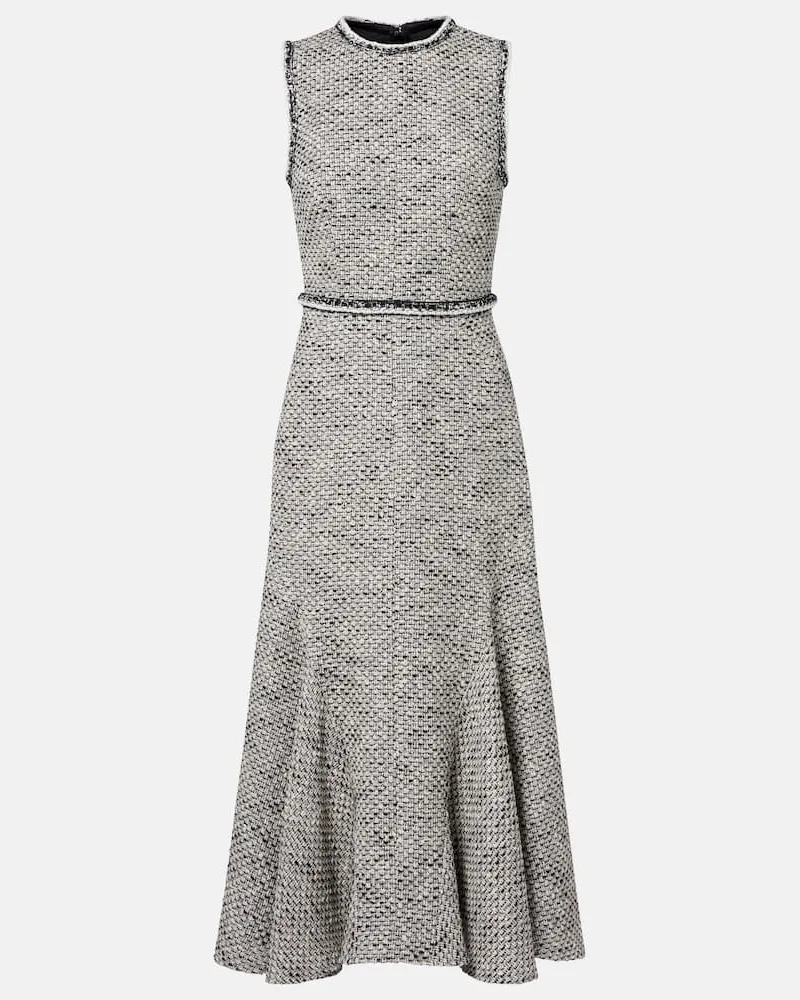 Safiyaa Abito midi Andrea in tweed Grigio