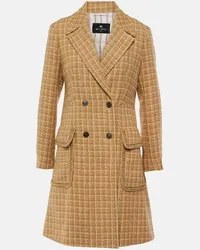 Etro Cappotto in misto lana Beige