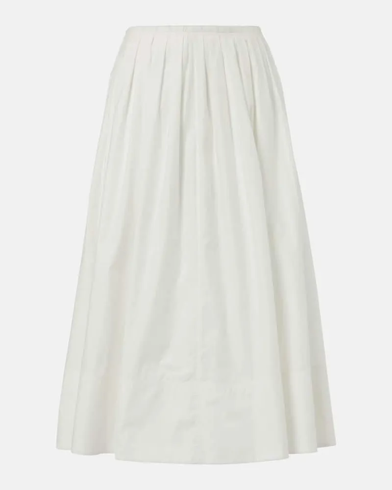 Proenza Schouler White Label - Gonna midi Austin in cotone Bianco