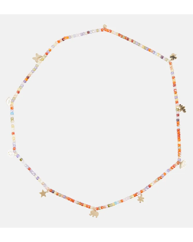 Sydney Evan Collana in oro 14kt con zircone Multicolore
