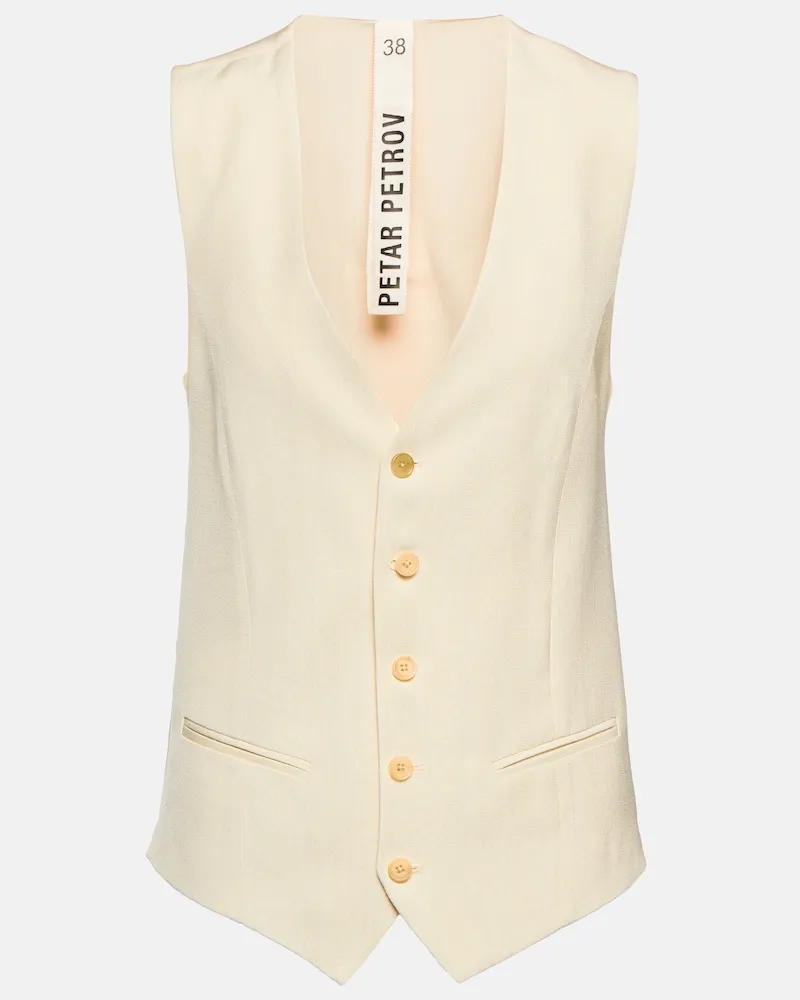 Petar Petrov Gilet Wyck Bianco